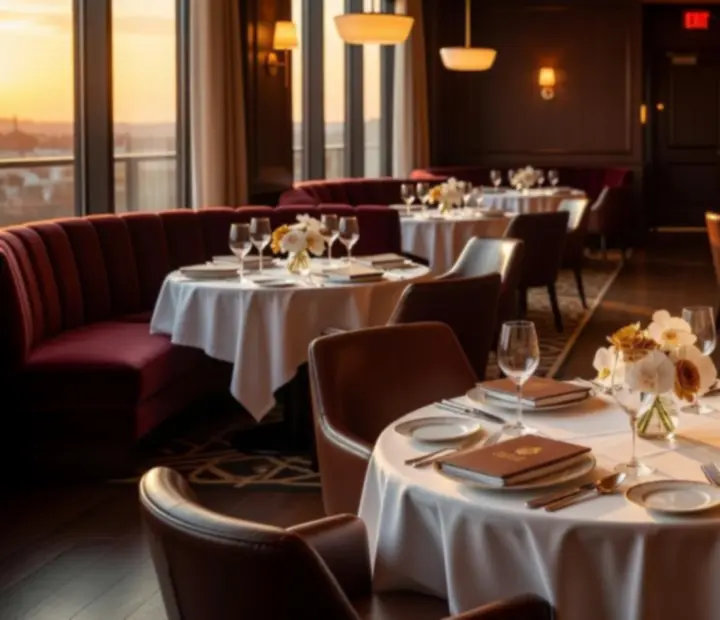Elegancki stolik w restauracji w klimacie wieczoru pokerowego